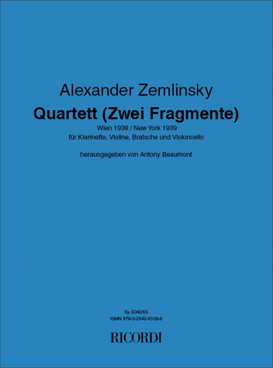 Quartett (2 Fragmente) 1938-1939