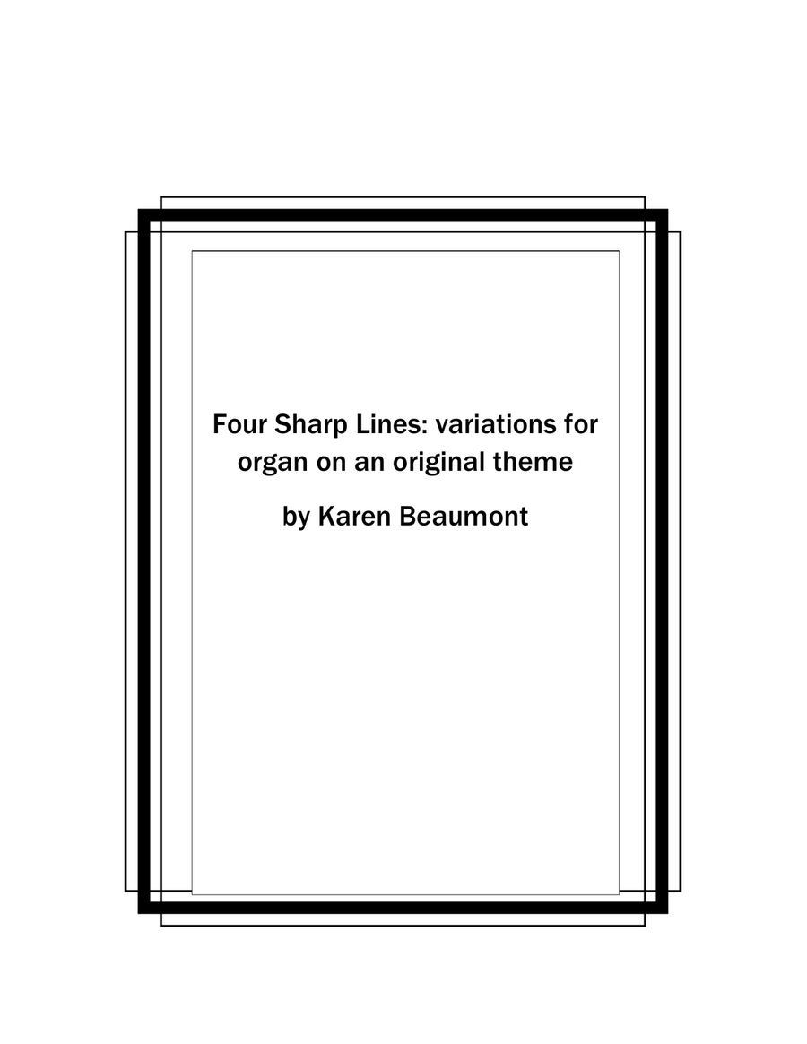 Four Sharp Lines: variations on an original theme (manuals only) Organ Solo scores gallery preview page 1