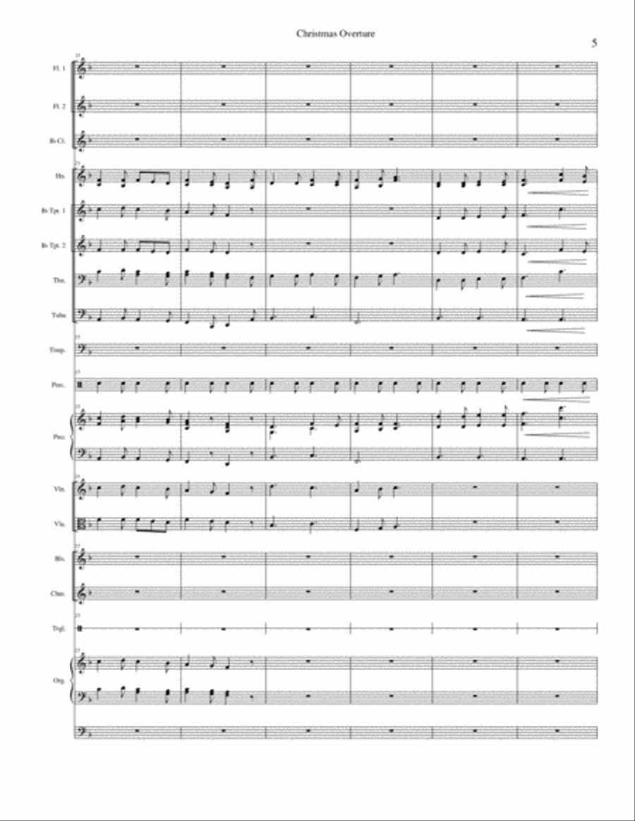 A Christmas Overture Full Orchestra scores gallery preview page 5