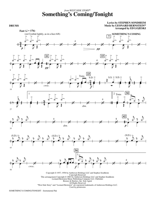 Something's Coming/Tonight (from West Side Story) (arr. Ed Lojeski) - Drums