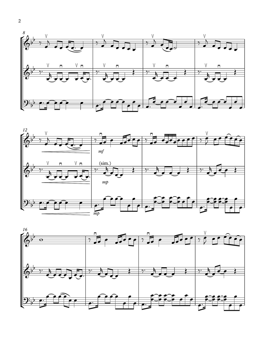 Say You Won't Let Go String Trio scores gallery preview page 2