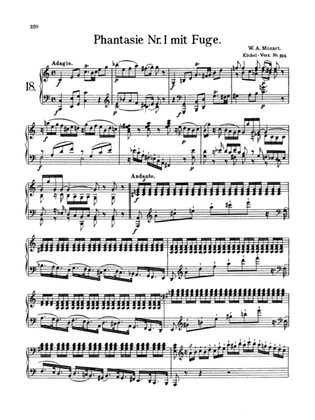 Book cover for Mozart: Fantasy No. 1 with Fugue in C Major