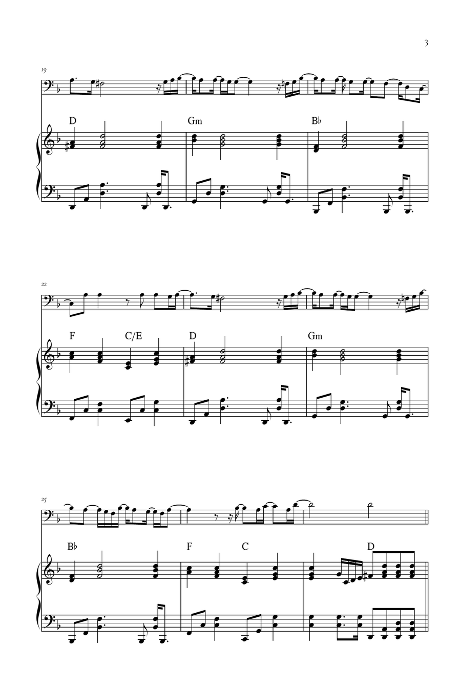 Beyond (End Credit Version) Piano scores gallery preview page 3
