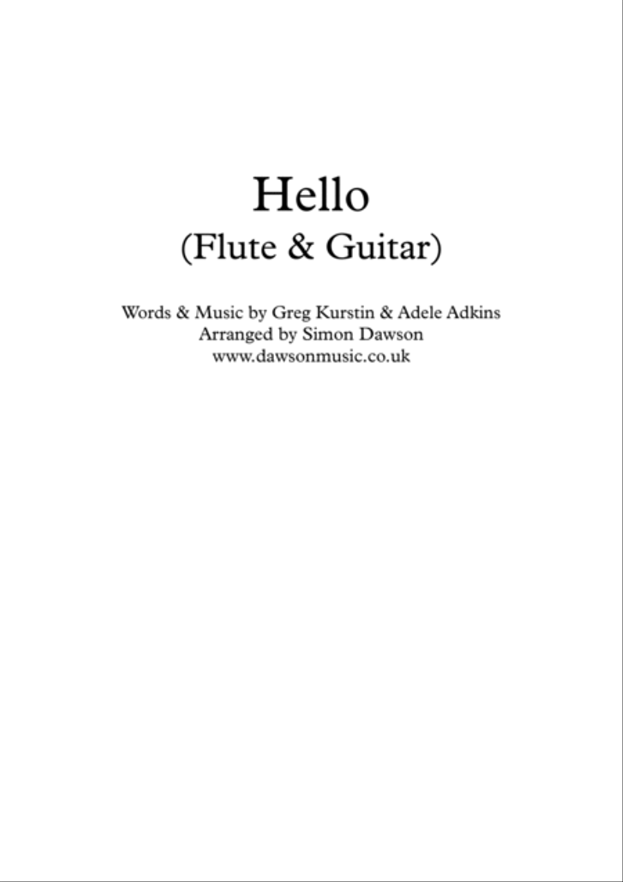 Hello Flute Solo scores gallery preview page 1