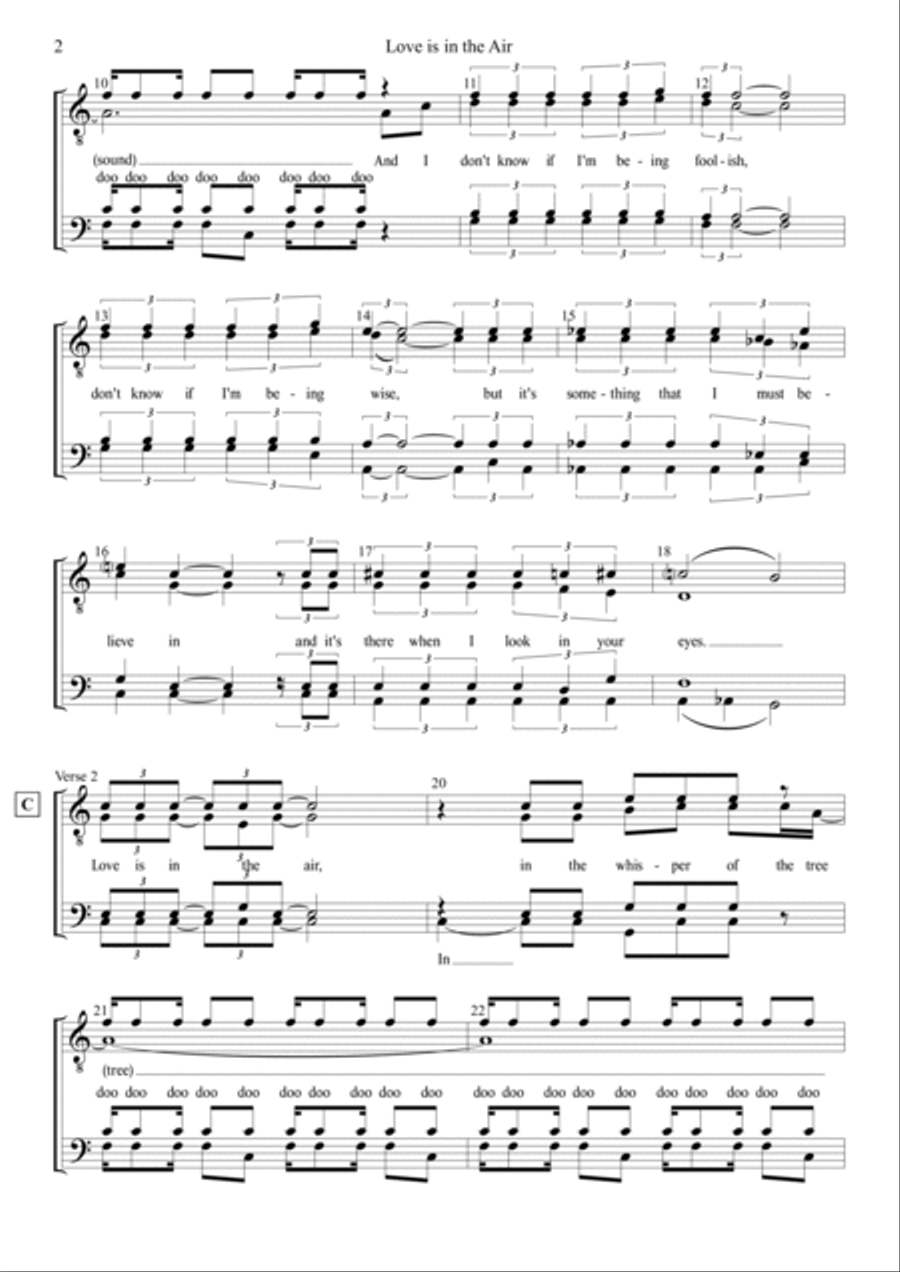 Love Is In The Air TTBB scores gallery preview page 2