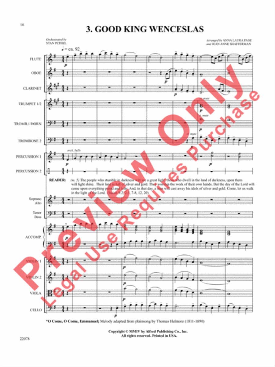 A Christmas Carol (Instrumental Parts) Choir scores gallery preview page 17