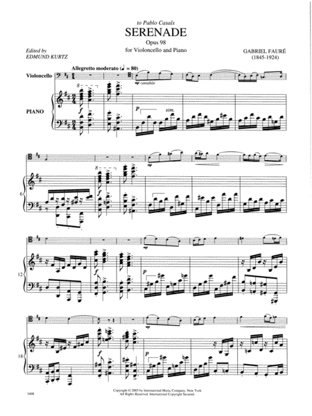 Serenade, Opus 98