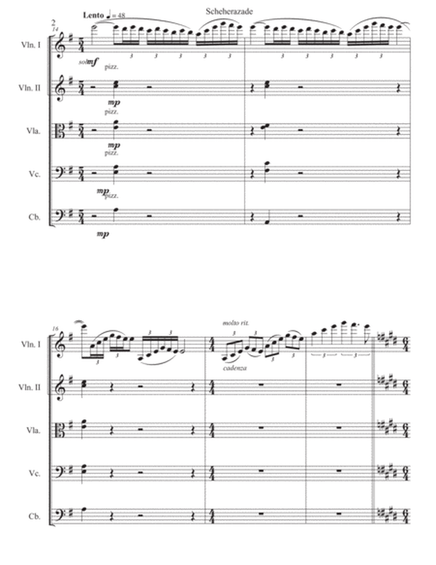 Scheherezade Themes for String Orchestra image number null