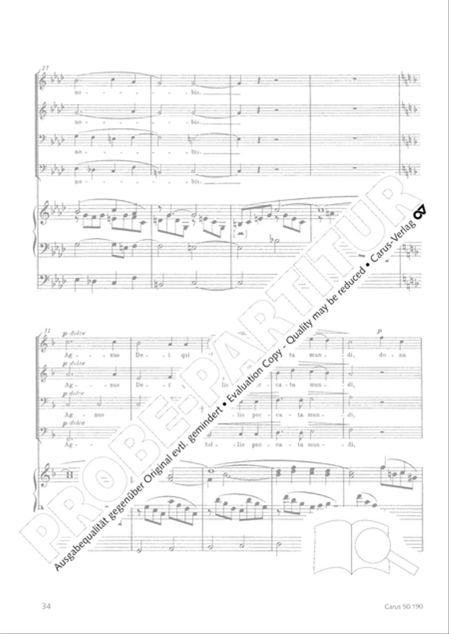 Mass in F major TTBB scores gallery preview page 34