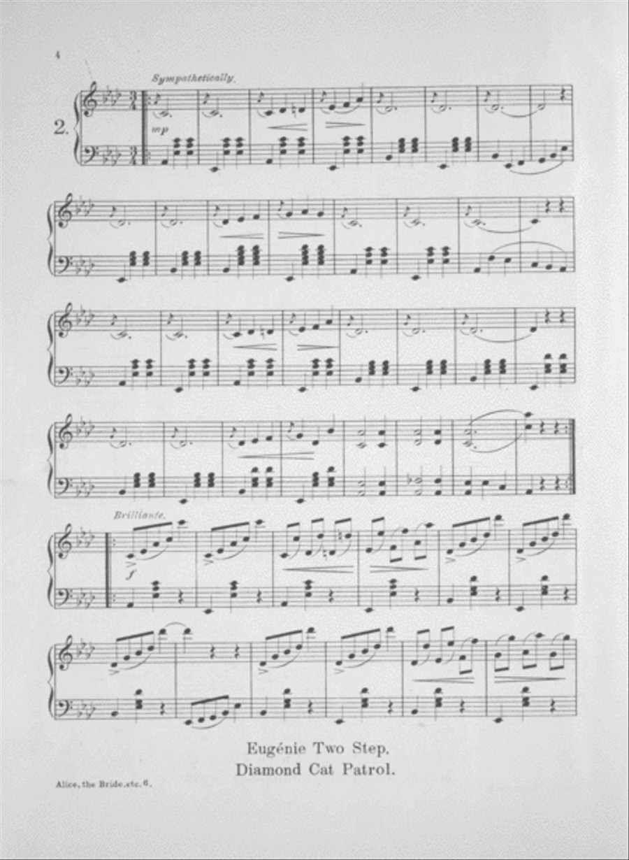 Alice, the Bride of the White House. Valse Piano Solo scores gallery preview page 4