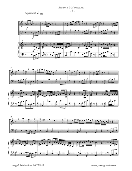 Marais: Sonata Maresienne for Violin, Viola da Gamba & Harpsichord image number null