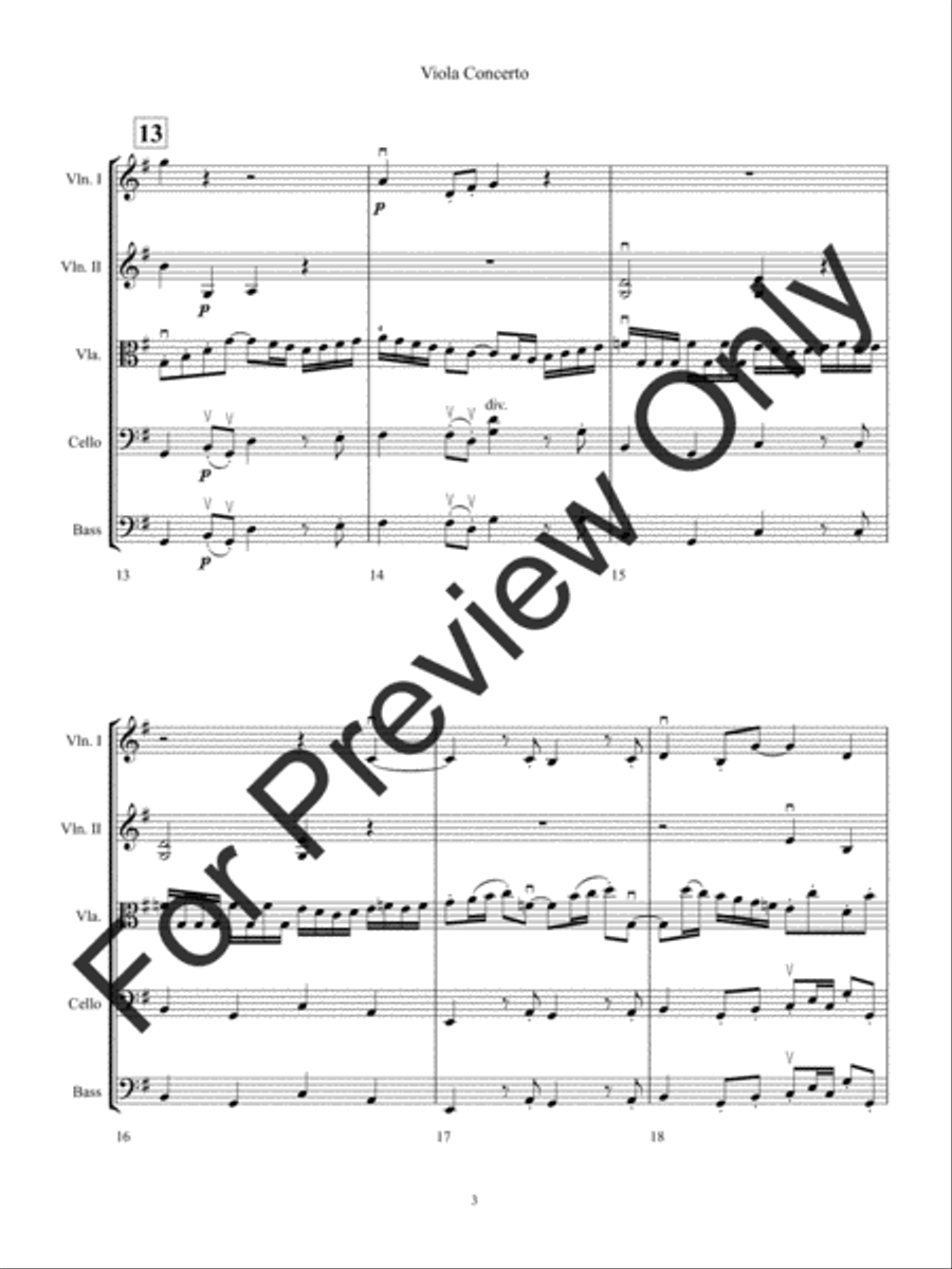 Viola Concerto String Orchestra scores gallery preview page 6