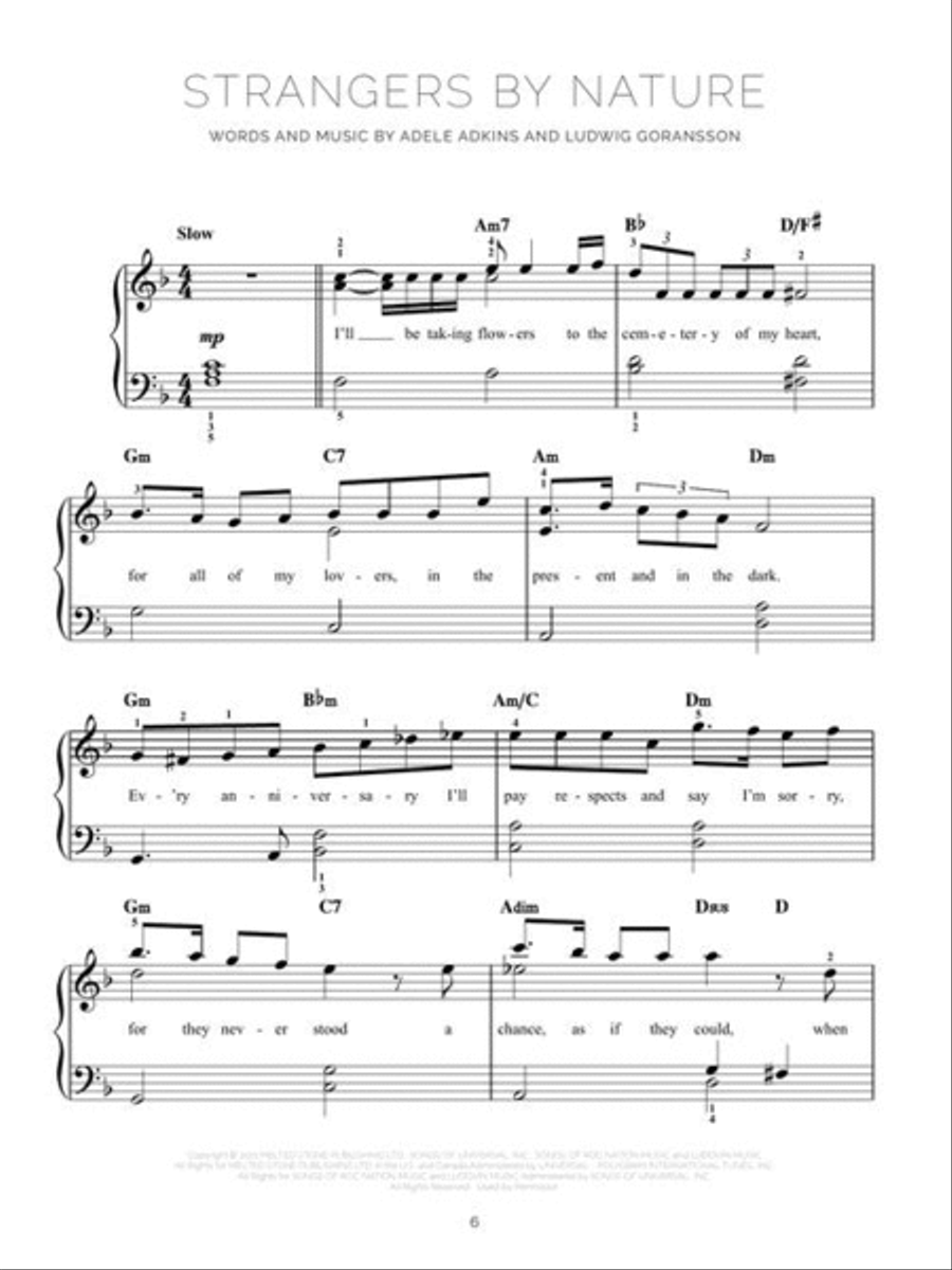Adele – 30 Easy Piano scores gallery preview page 4