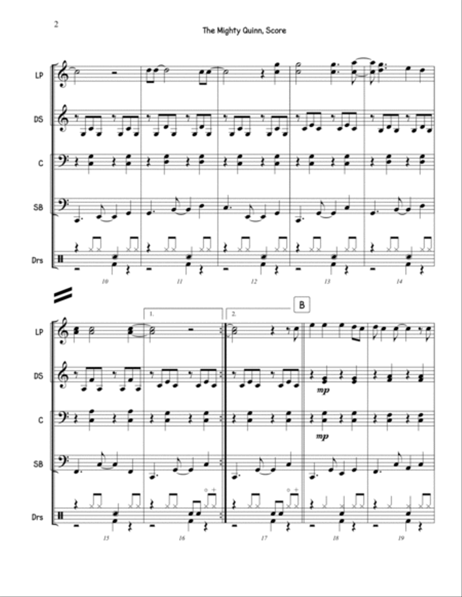 The Mighty Quinn Percussion Ensemble scores gallery preview page 4