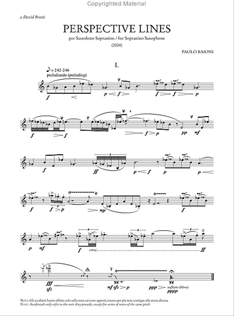 Perspective Lines for Sopranino Saxophone (2004) Saxophone Solo scores gallery preview page 2