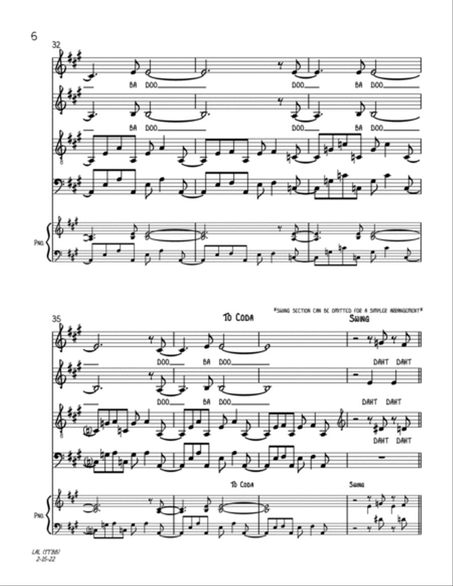 Linus And Lucy TTBB scores gallery preview page 6