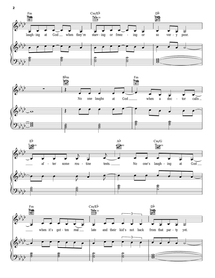 Laughing With Piano, Vocal, Guitar scores gallery preview page 2