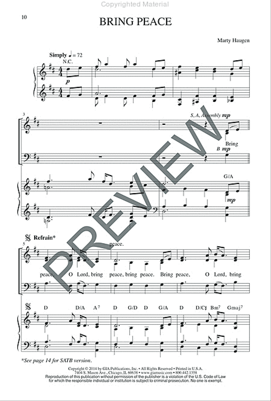 Sing for Peace - Preview edition SA scores gallery preview page 9