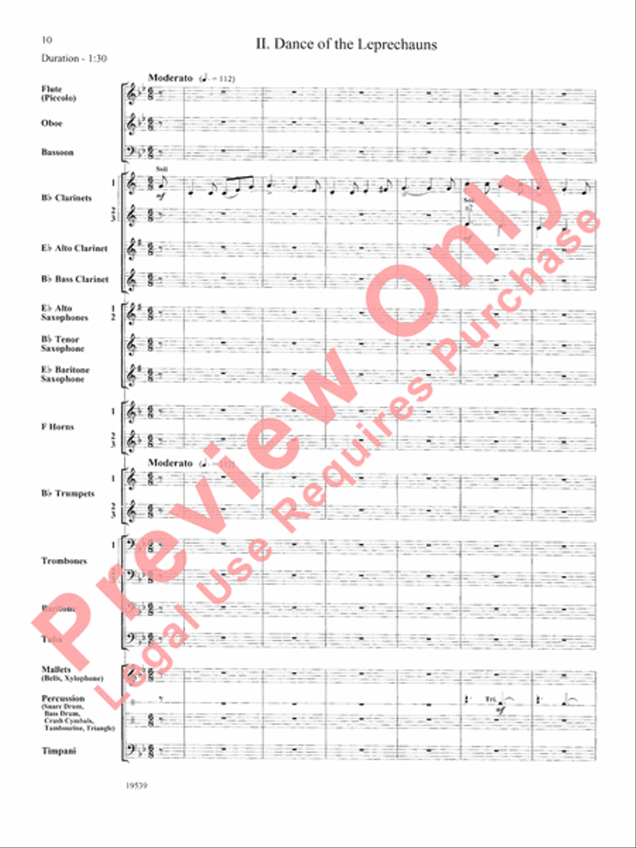 Two Irish Sketches Concert Band scores gallery preview page 11