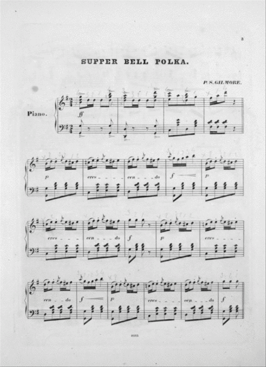 The Supper Bell Polka Piano Solo scores gallery preview page 2