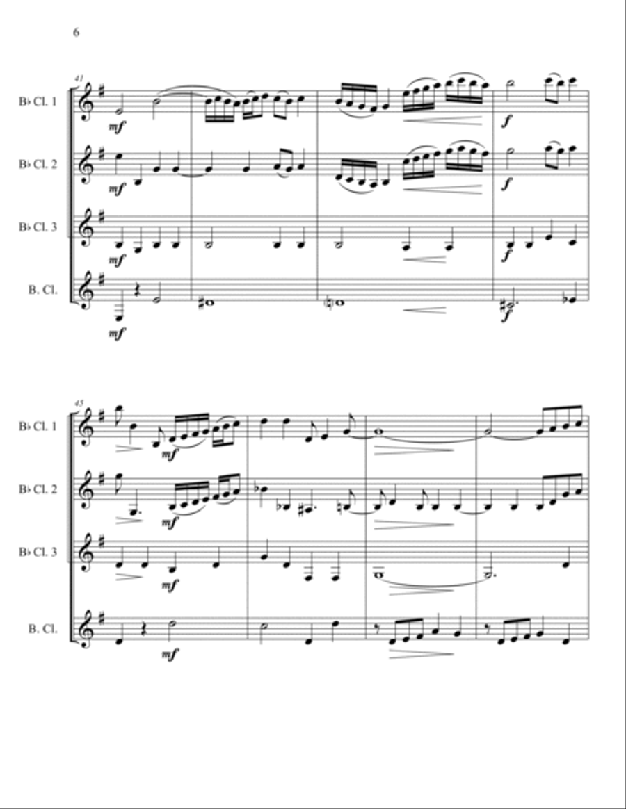 Blue Skies Clarinet Solo scores gallery preview page 6