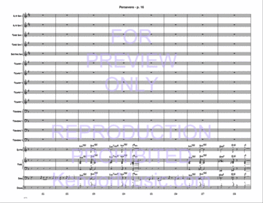 Persevere (Full Score) Jazz Ensemble scores gallery preview page 17
