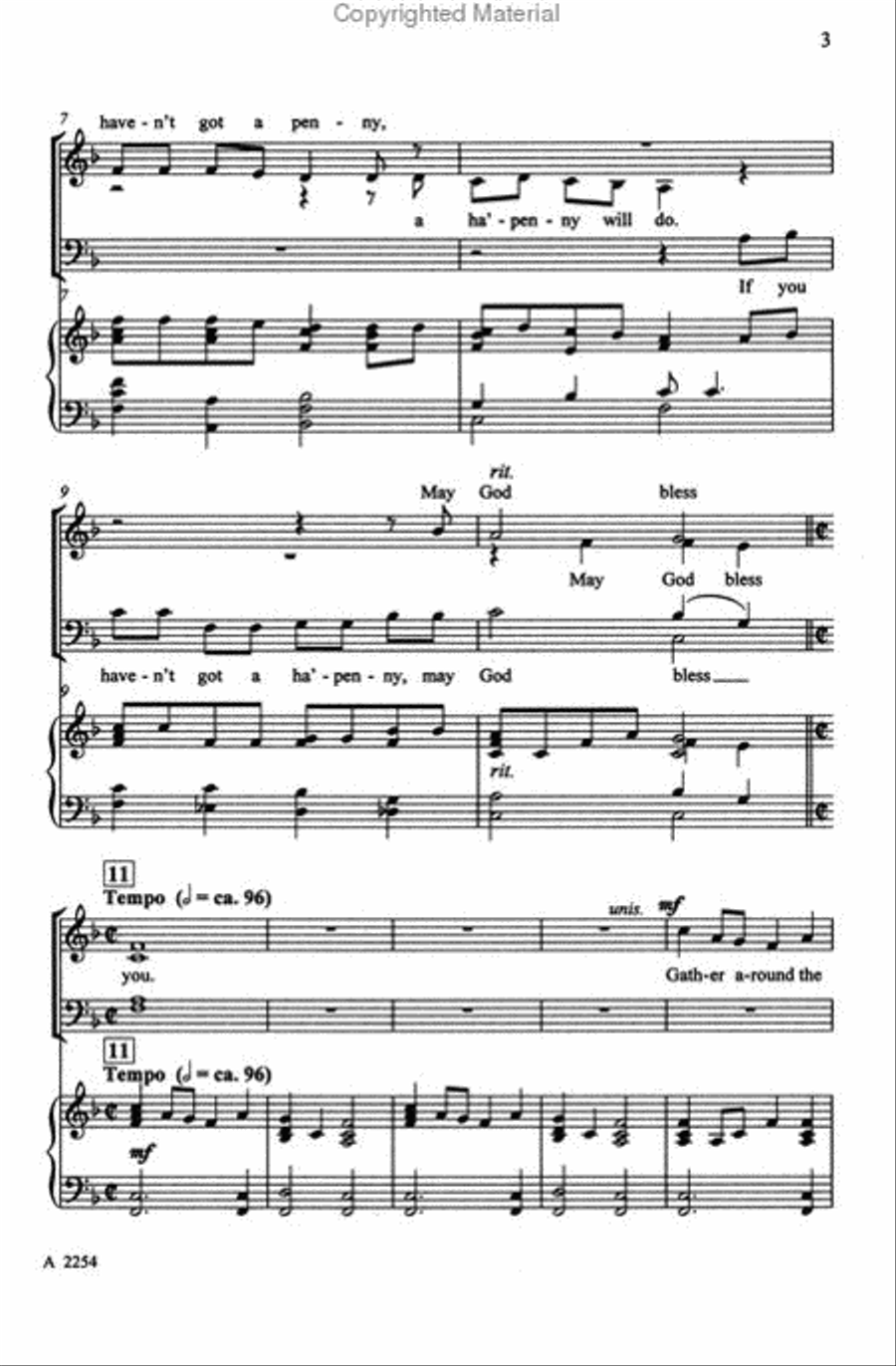 An English Carol Medley An English Carol Medley 4-Part scores gallery preview page 3