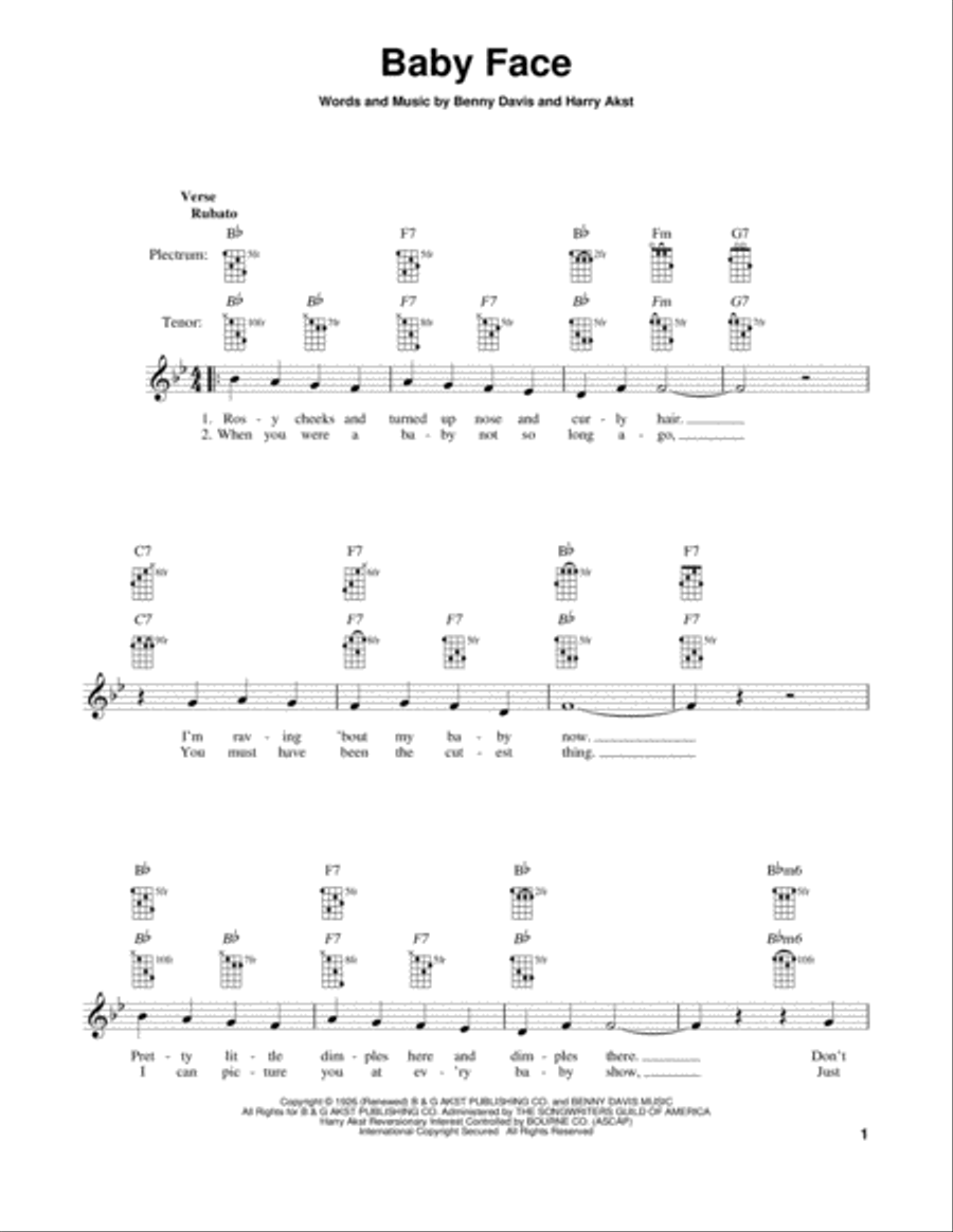 Baby Face Banjo scores gallery preview page 1