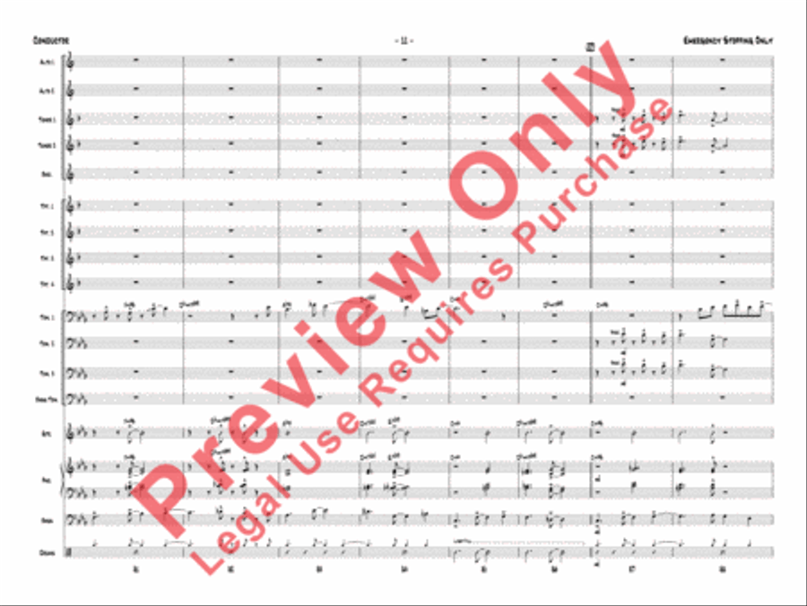 Emergency Stopping Only Jazz Ensemble scores gallery preview page 14