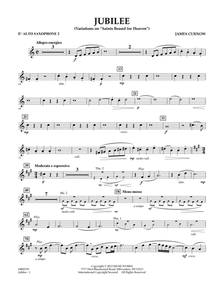 Jubilee (Variations On "Saints Bound for Heaven") - Eb Alto Saxophone 2