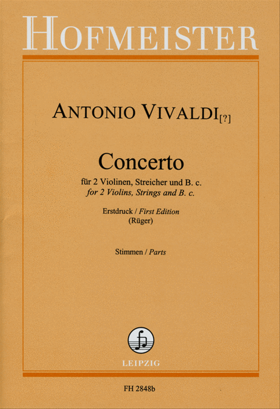 Concerto fur 2 Violinen, Streicher und B.c. / Stimmensatz