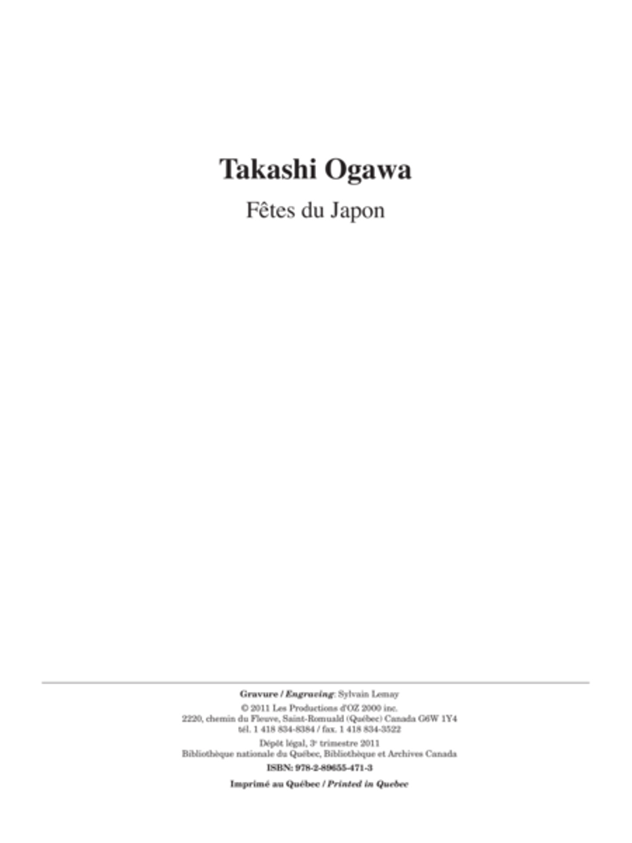 Fêtes du Japon Classical Guitar scores gallery preview page 1