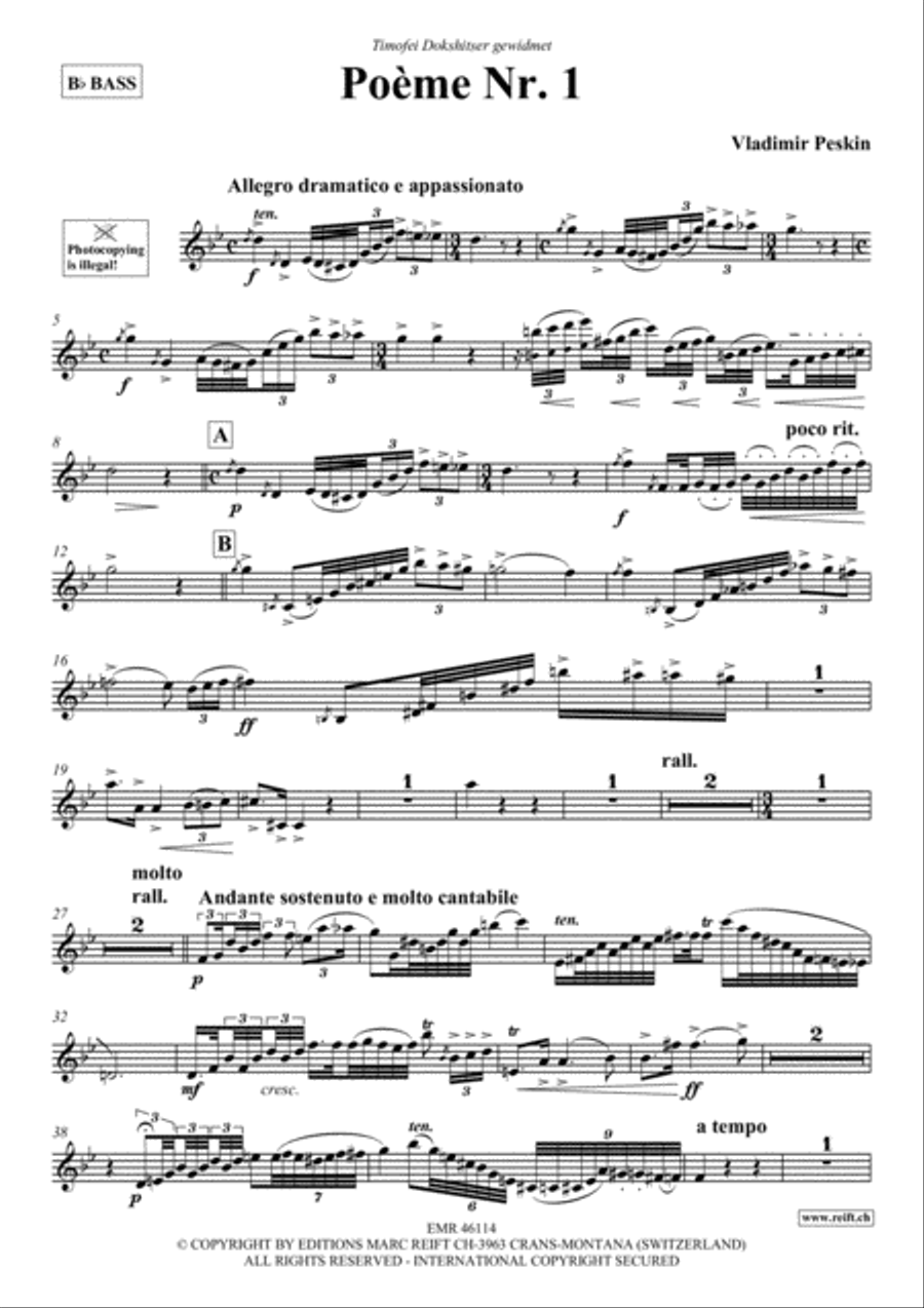 Poeme No. 1 Piano Accompaniment scores gallery preview page 2
