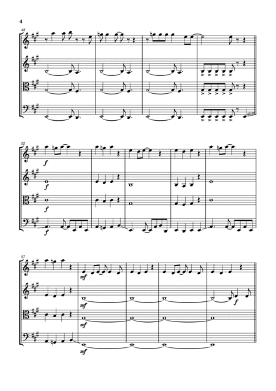 Dirty Deeds Done Dirt Cheap String Quartet scores gallery preview page 5