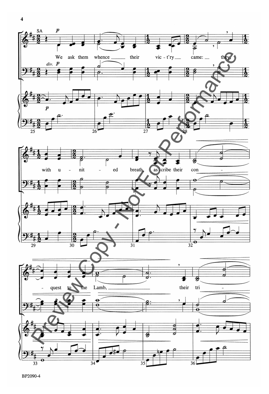 Give Us the Wings of Faith to Rise 4-Part scores gallery preview page 4