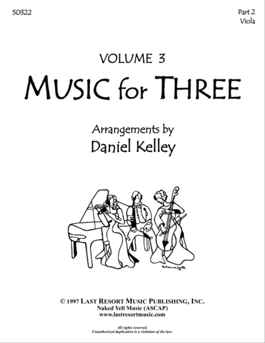 Music for Three, Volume 3 Part 2 Viola 50322