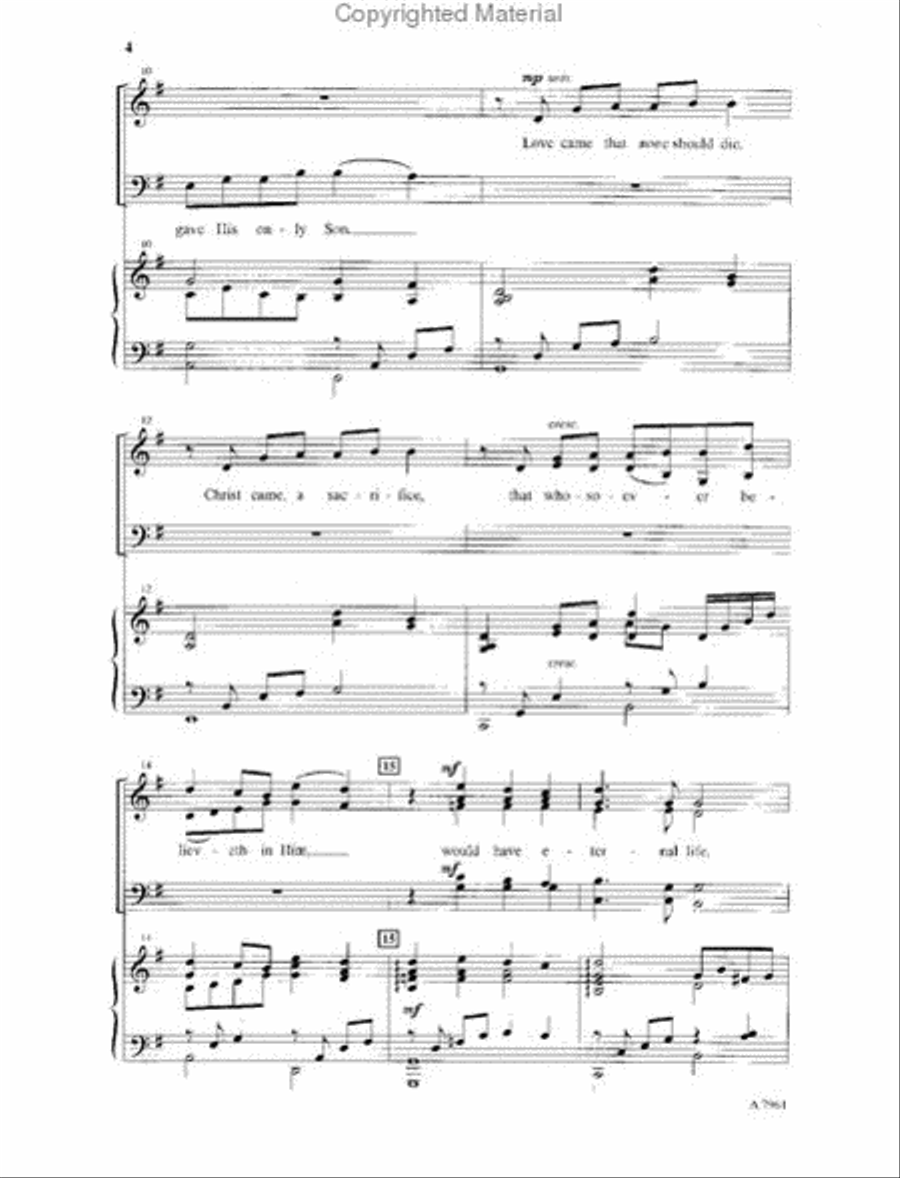 For God So Loved the World 4-Part scores gallery preview page 3