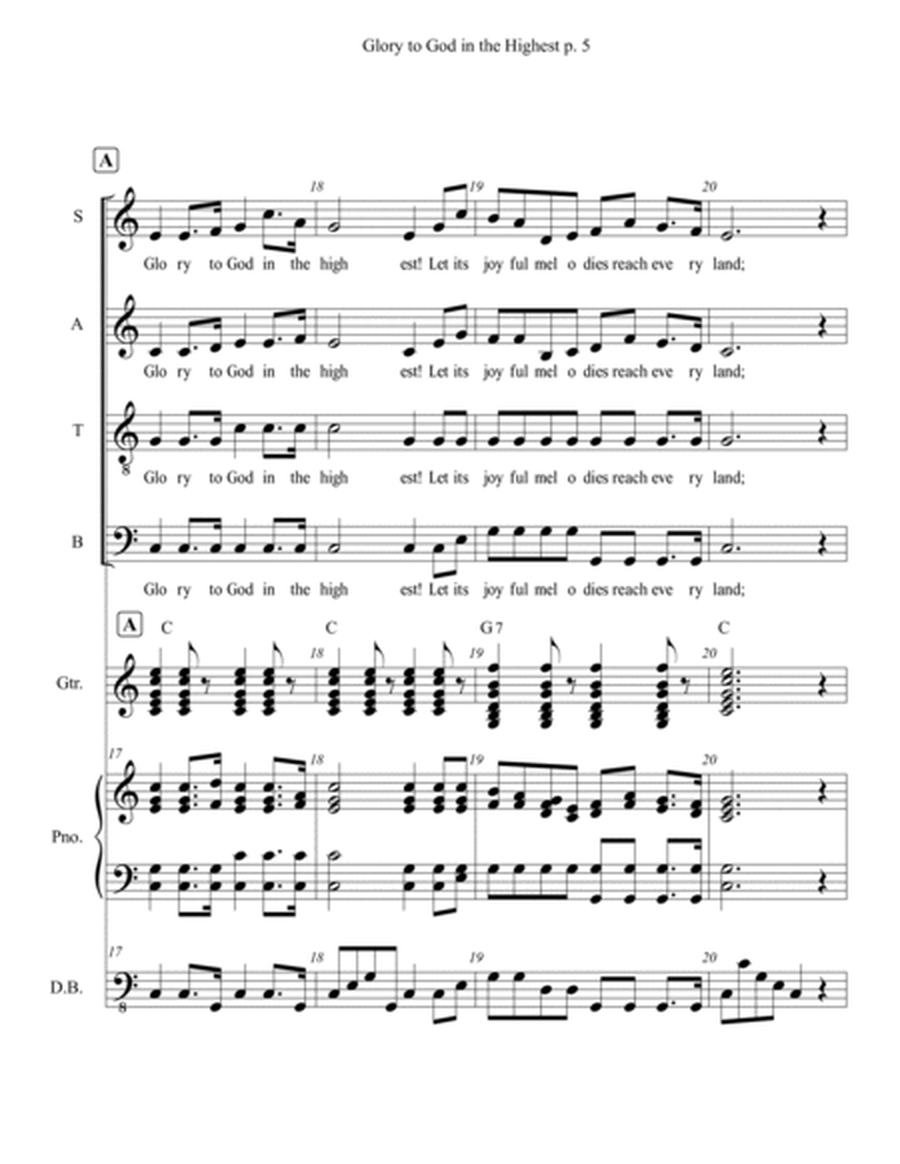 Glory to God in the Highest for SATB Choir and Accompaniment image number null