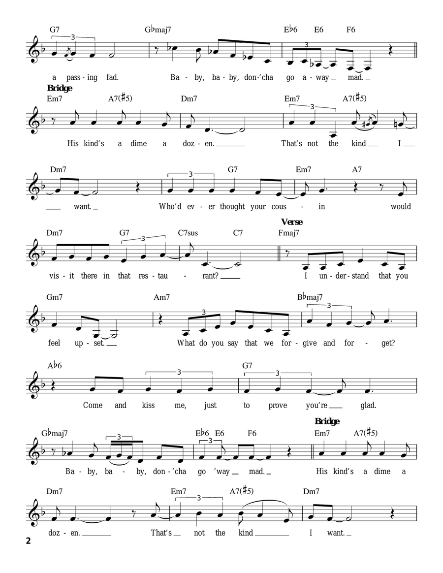 Don'cha Go 'Way Mad Don'cha Go 'Way Mad Voice scores gallery preview page 2