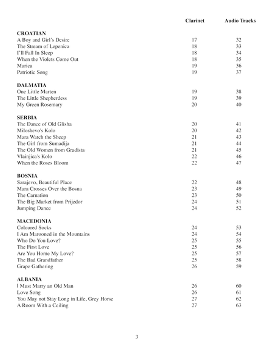 Clarinet Solos on Balkan Folk Songs and Dances Clarinet Solo scores gallery preview page 4