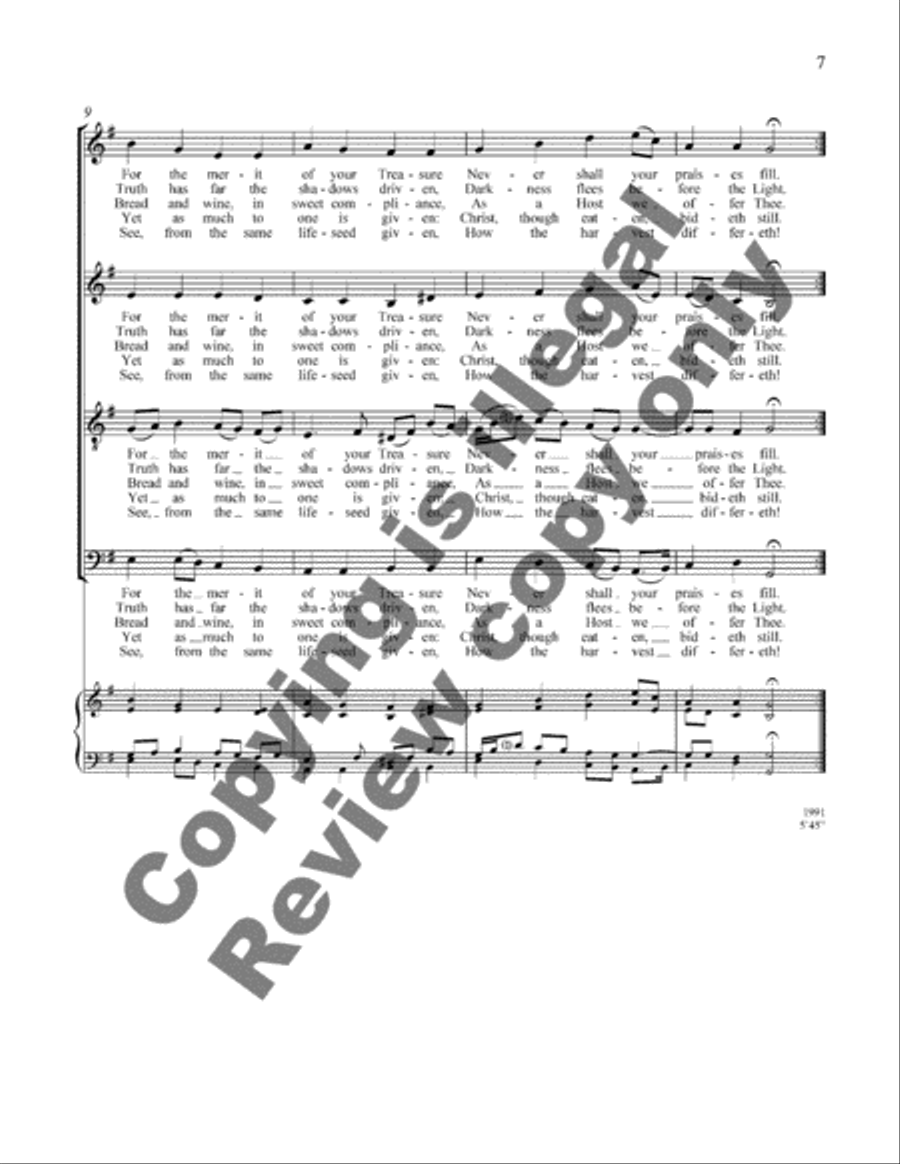 Sesquentia in festo Corporis Christi 4-Part scores gallery preview page 5