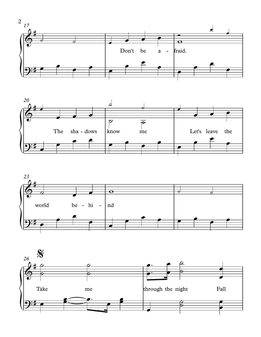 Darkside Piano, Vocal scores gallery preview page 2