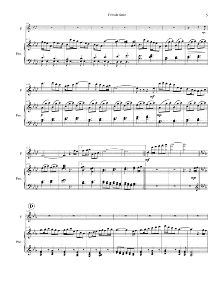 Fireside Suite Fireside Suite Flute Solo scores gallery preview page 5