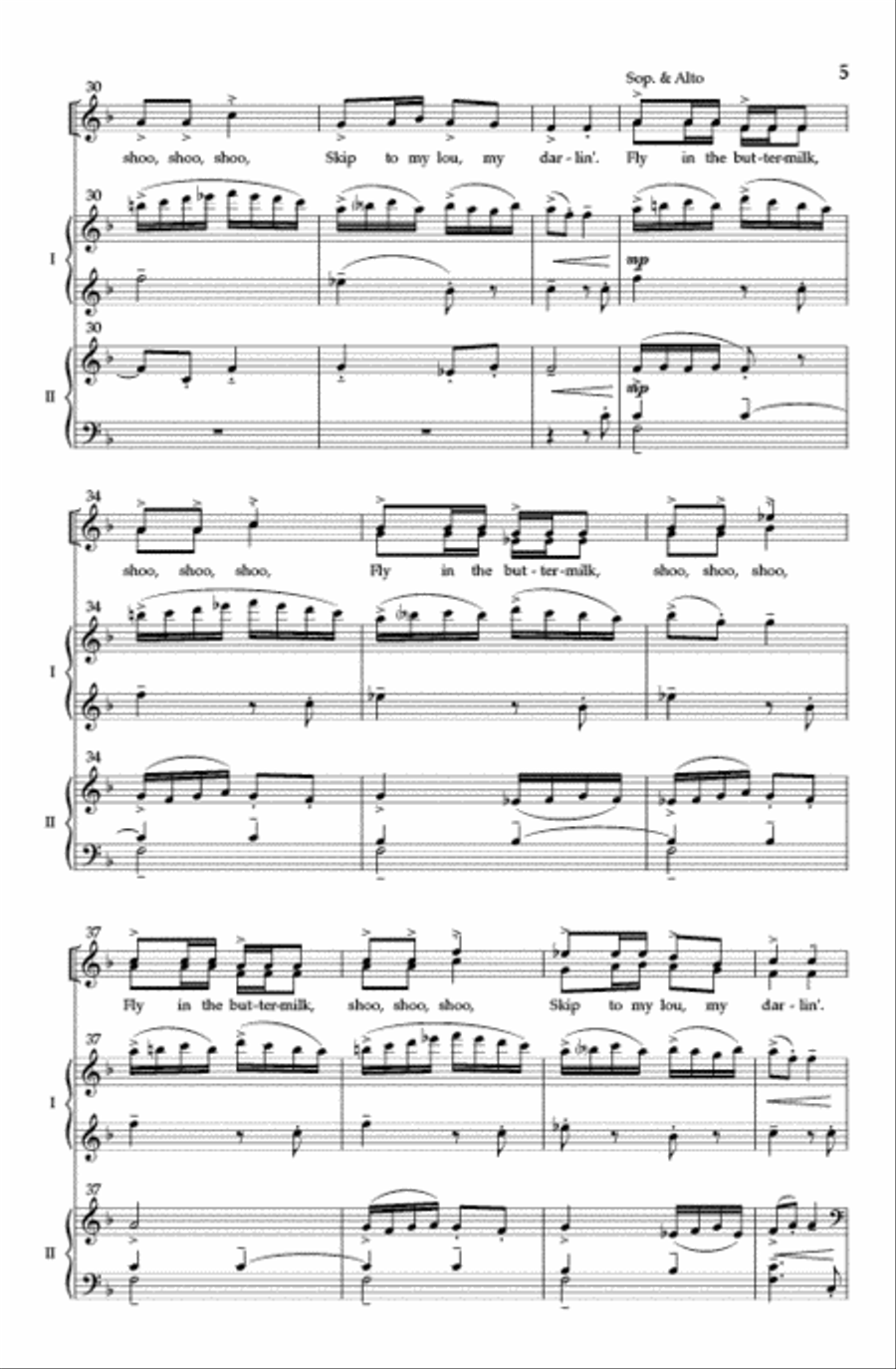 Skip to My Lou SSAATTBB scores gallery preview page 4