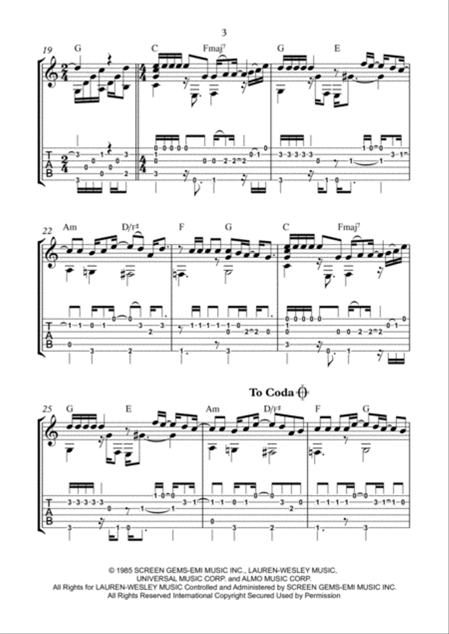 Nothing's Gonna Change My Love For You Guitar Tablature scores gallery preview page 3