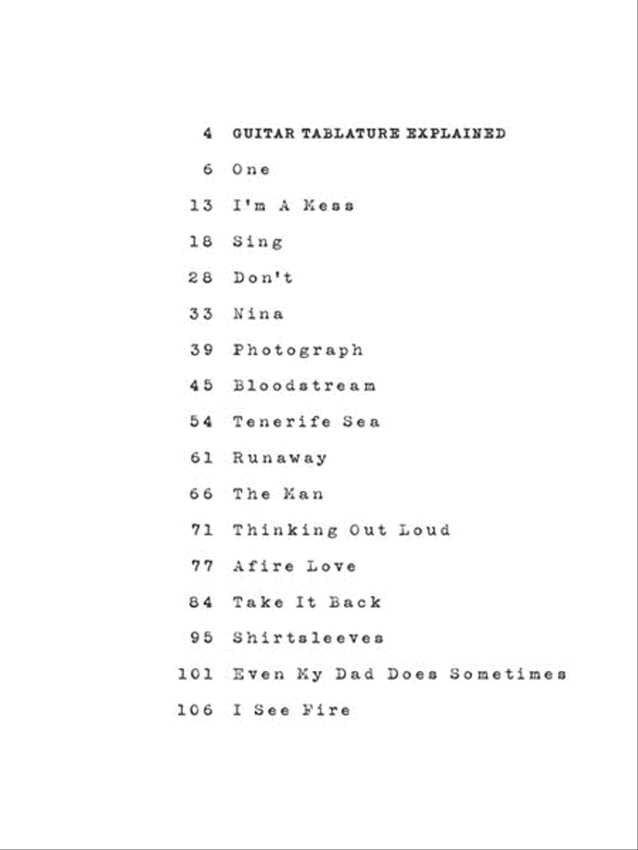 Ed Sheeran - X Ed Sheeran - X Electric Guitar scores gallery preview page 2