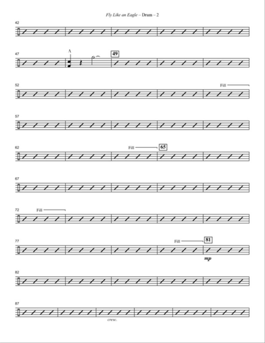 Fly Like an Eagle - Drums Choir scores gallery preview page 2