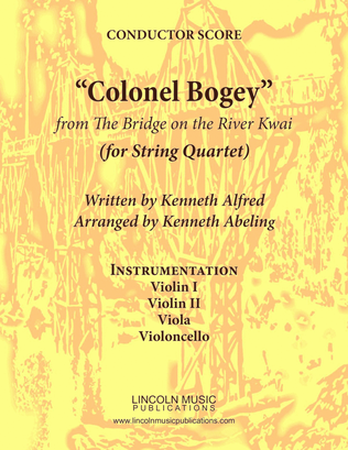 Book cover for March - “Colonel Bogey” (for String Quartet)
