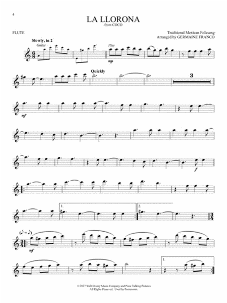 Coco Flute Solo scores gallery preview page 3