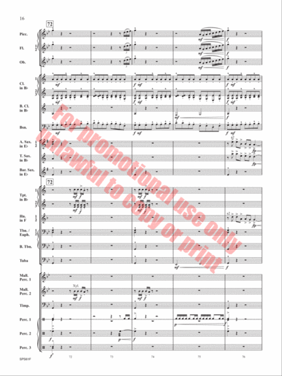 The Lake in the Sky The Lake in the Sky Concert Band scores gallery preview page 17